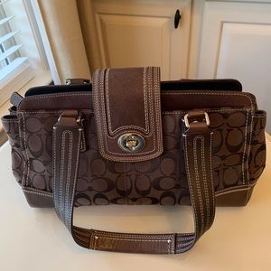 Coach Jacquard Signature satchel